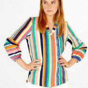 Vilagallo Figi stripe linen top